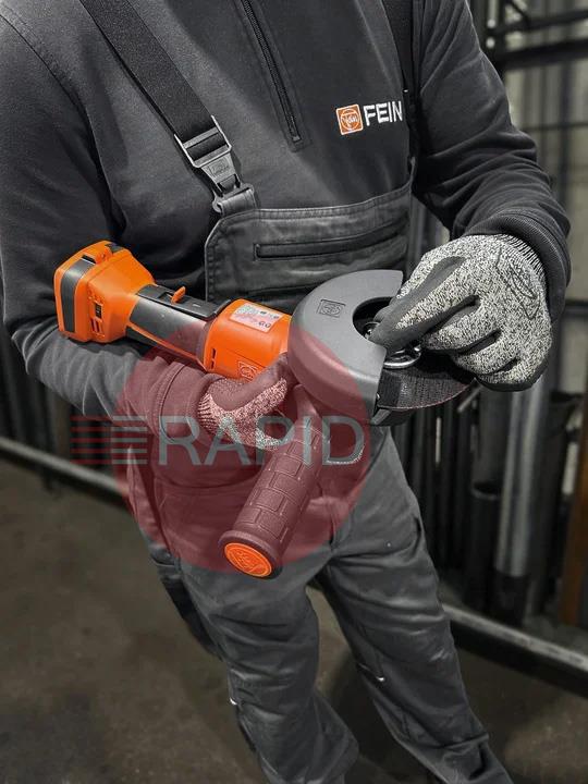 71221861000  FEIN CCG 18-125-12 PD AS Cordless 125mm 18V Angle Grinder, with Paddle Switch (Bare Unit)